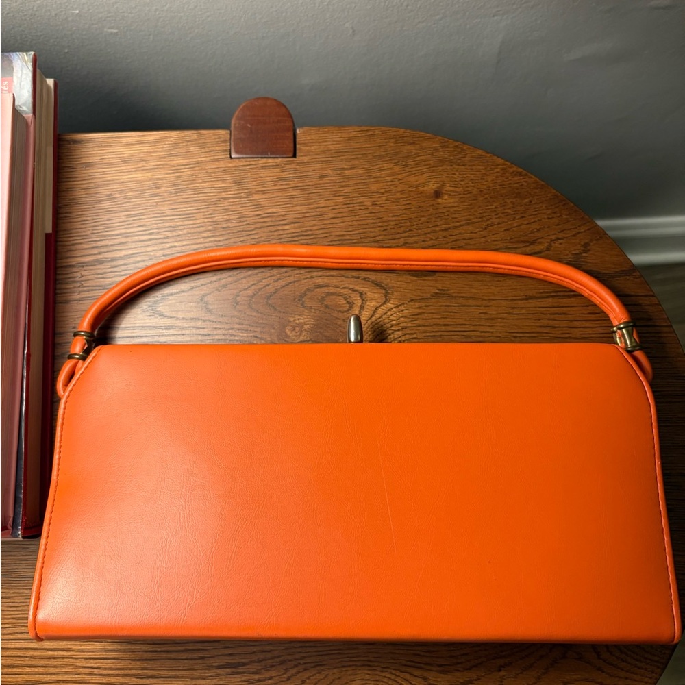 Orange Leather Handbag